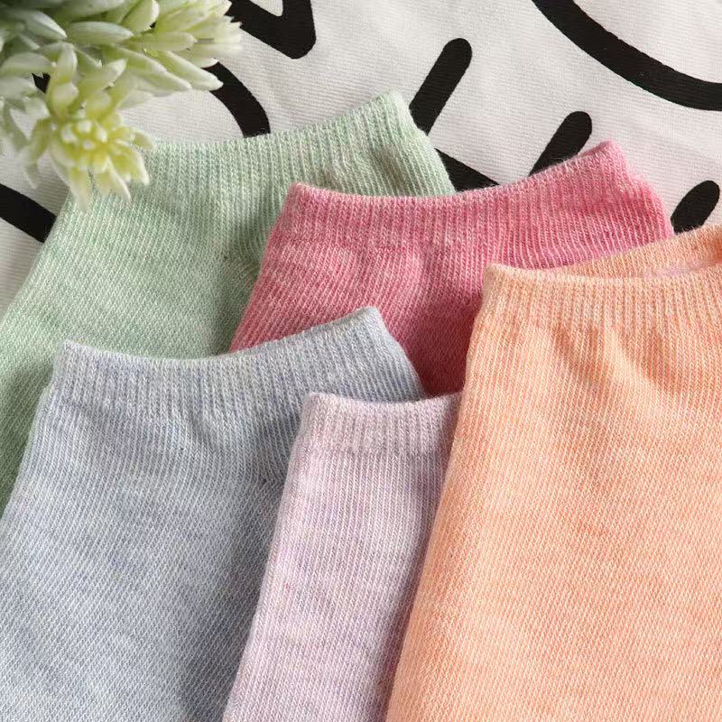 Set of 10 Pairs Women Girls Candy Multi Coloured Everyday Daily Breathable Soft Comfy Casual Low Socks