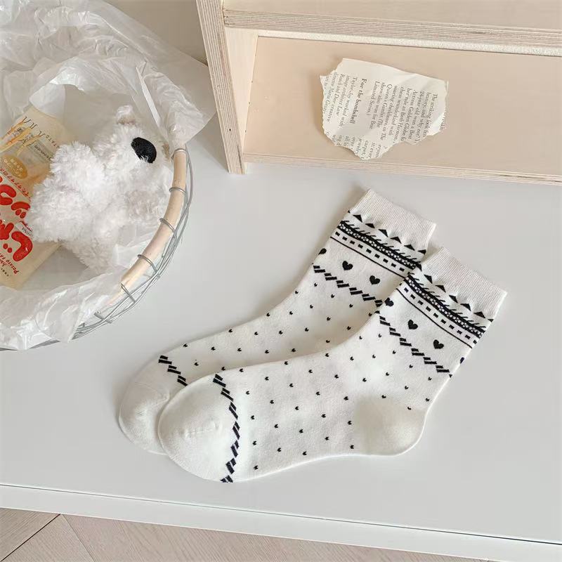 Sets of 6 Pairs Women and Girls Cute Trendy Ankle Socks