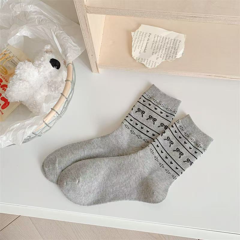 Sets of 6 Pairs Women and Girls Cute Trendy Ankle Socks