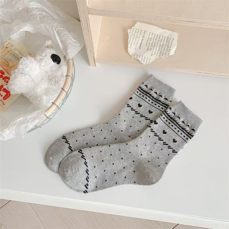 Sets of 6 Pairs Women and Girls Cute Trendy Ankle Socks