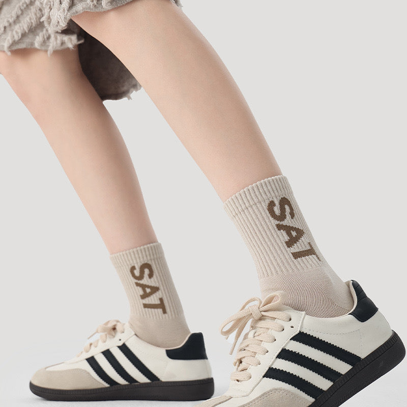 Sets of 7 Pairs Candy Pastel Colour Women Girls Teen Breathable Comfy Soft Trendy Daily Everyday Stretchy Ankle Socks