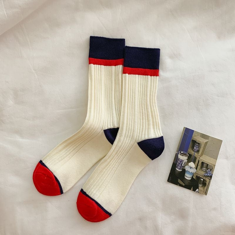 Set of 4 Pairs Women Teen Girls Soft Comfy Stretchy Young Trendy Ins Inspired Multicolour Ankle Socks