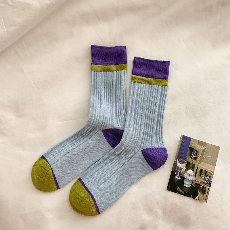 Set of 4 Pairs Women Teen Girls Soft Comfy Stretchy Young Trendy Ins Inspired Multicolour Ankle Socks