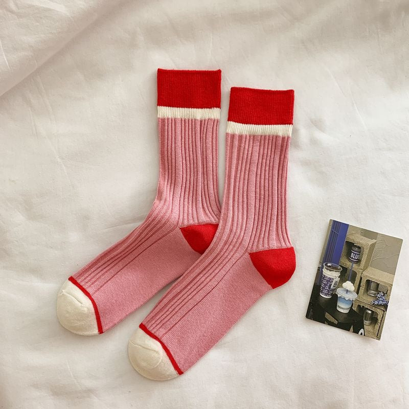 Set of 4 Pairs Women Teen Girls Soft Comfy Stretchy Young Trendy Ins Inspired Multicolour Ankle Socks