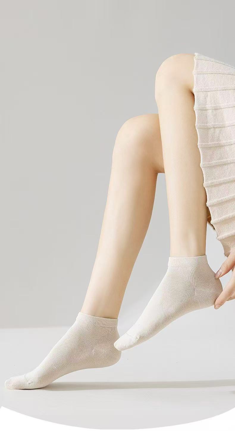 Set of 6 Pairs of Thin Soft Breathable Comfortable Casual Everyday Daily Wear Multicoloured Low Socks for Women  Teen Girls