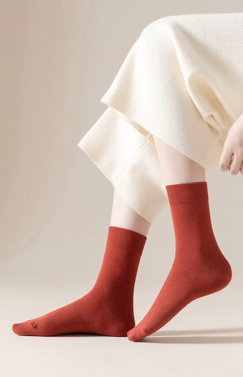 Set of 9 Pairs of Solid Colour Women/Teen/Girls Ankle Socks